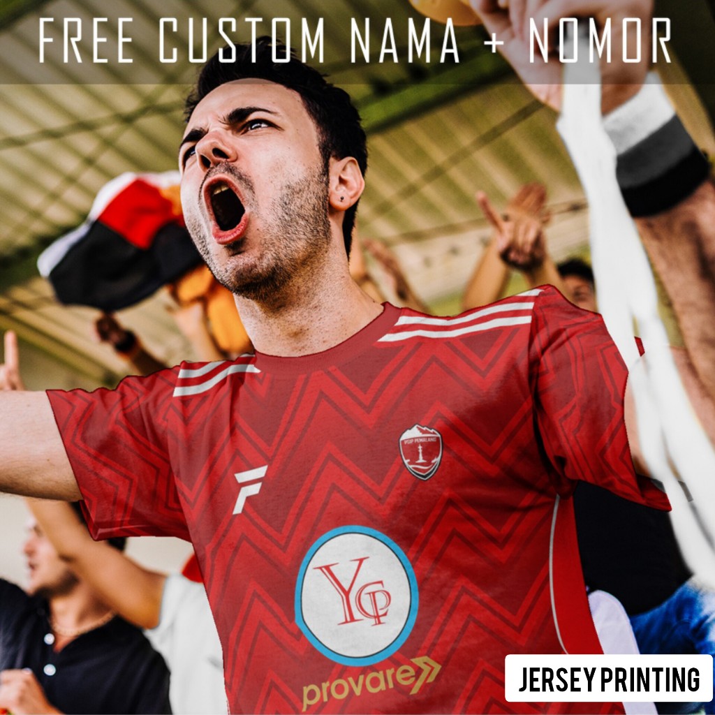 Kaos Bola Jersey PSIP Pemalang Klub Strip Garis Baju Custom Nama dan Nomor Punggung - 526