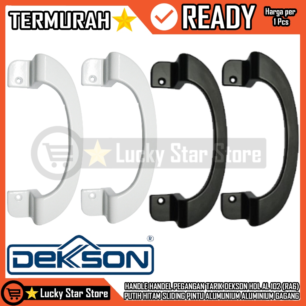 Dekkson Dekson HDL AL 102 (RA6) Handle Laci Tarikan Lemari Pintu Jendela Almari Kabinet Black White 