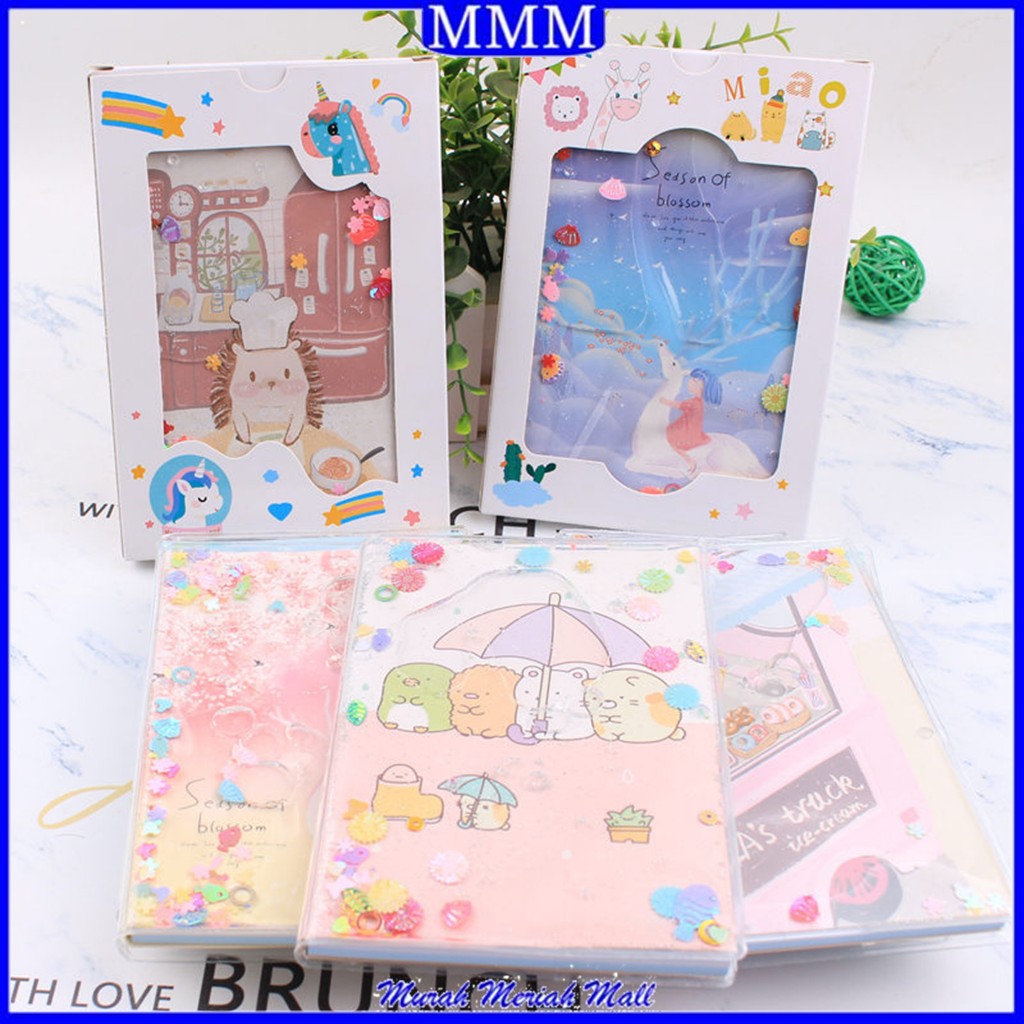 

MMM Notebook Glitter Motif Kartun Buku Tulis Anak Karakter Buku Diary Kreatif Glitter Untuk Anak Anak