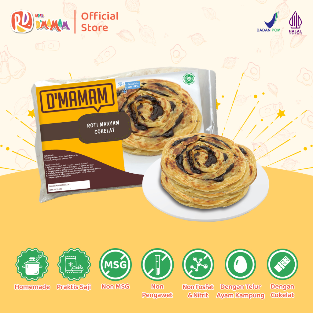 

Dmamam Roti Maryam Cokelat MPASI Toddler Cemilan Anak