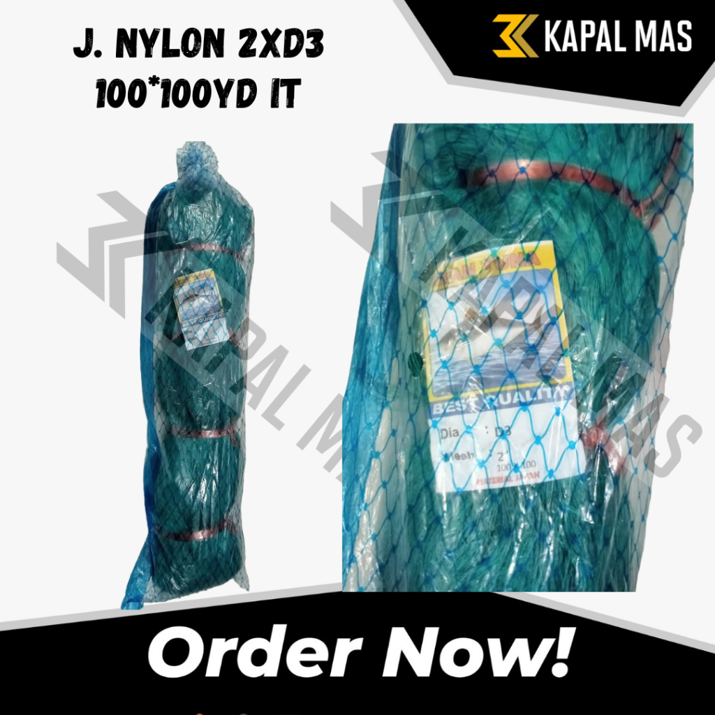 JARING NYLON 2 INCH BENANG D3 HIJAU IKAN TUNA / JARING IKAN KEPITING BURUNG