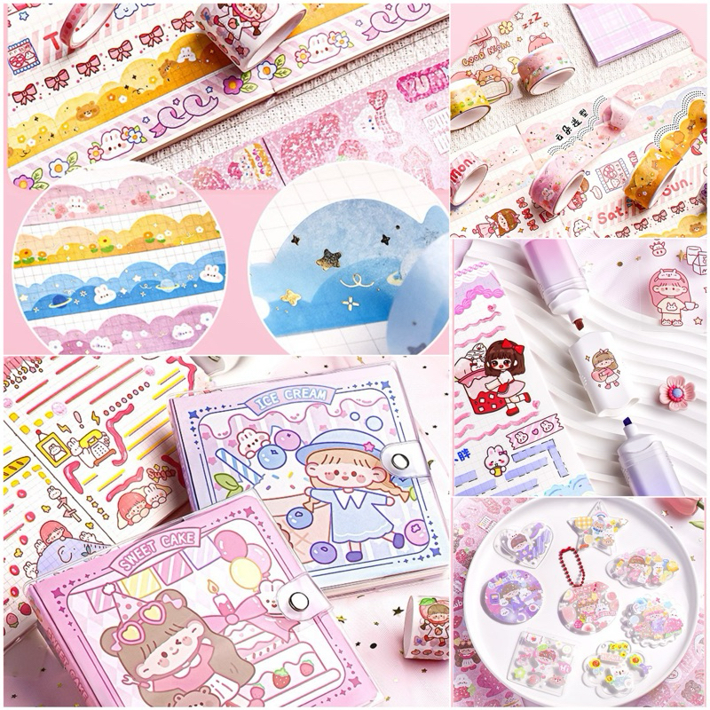 

RB Cute Diary Set DJournal Book Buku Jurnal Anak Dengan DIY Sticker Hadiah Tahun Baru