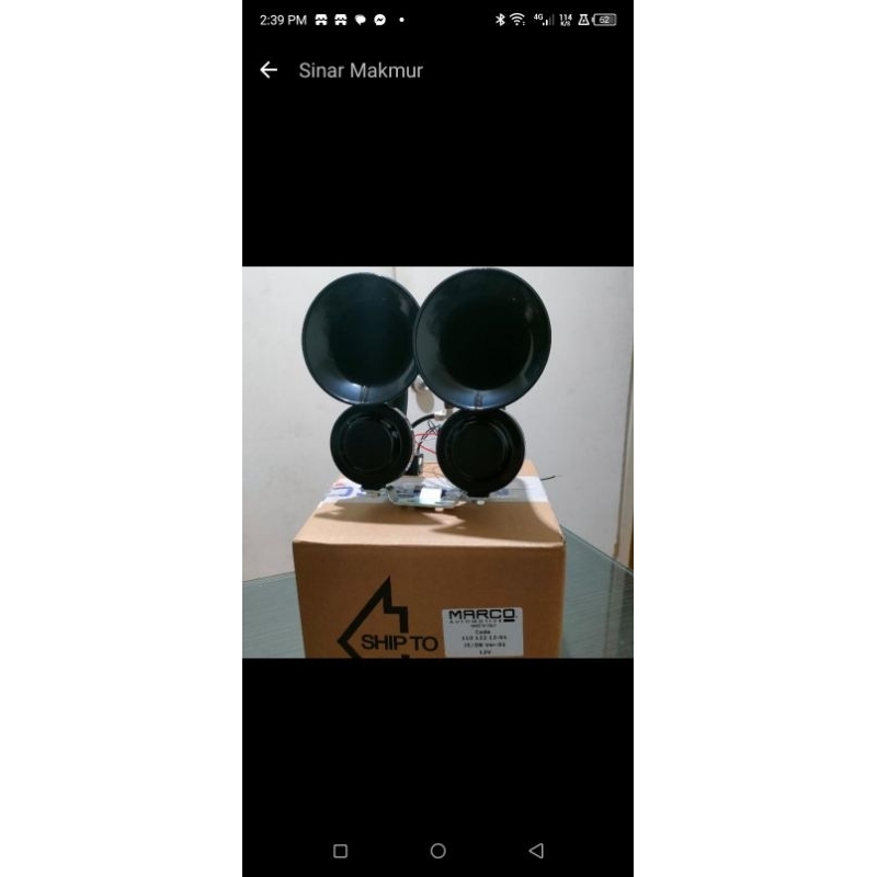 Klakson Keong Air Horn Marco 2 Corong Telolet Original Italy