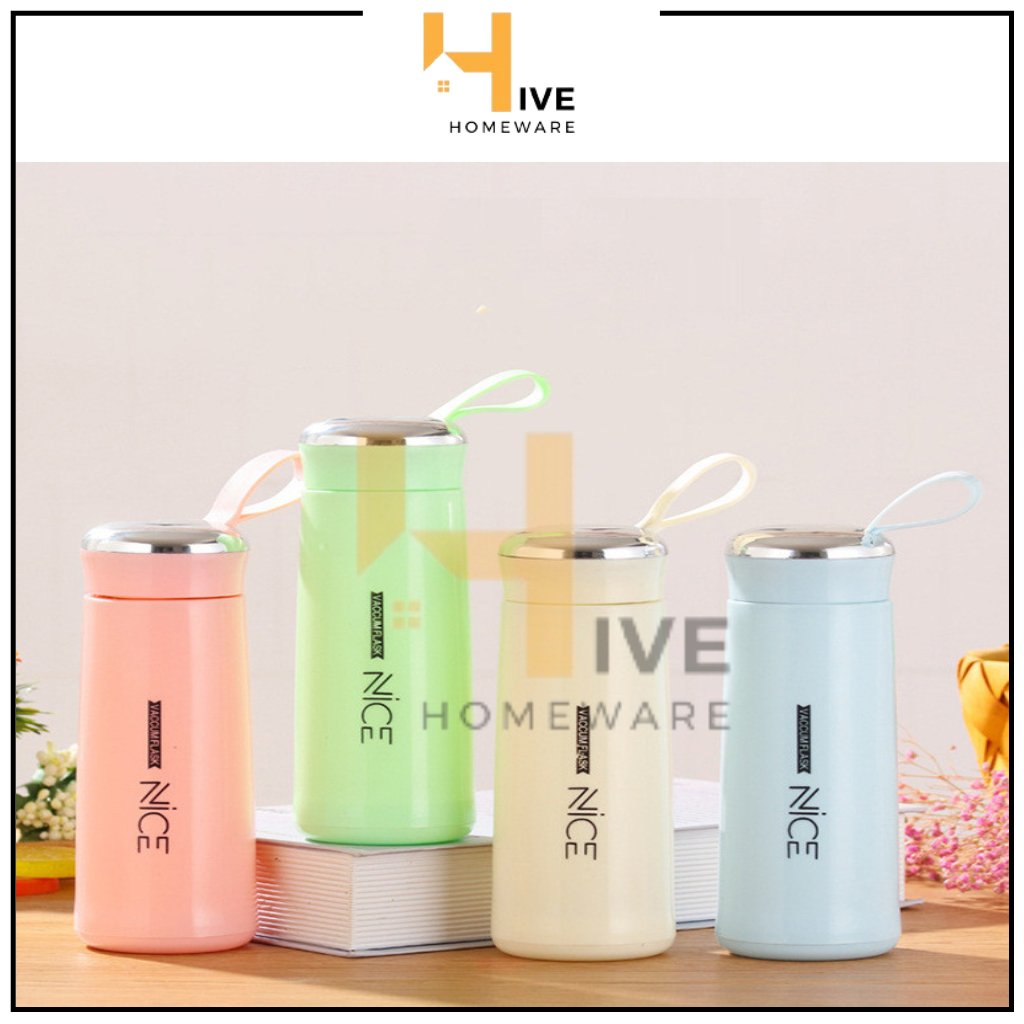 HIVE Botol Minum Gelas Vacumm Flask NICE Botol Minum Dengan Tutup Anti Bocor Botol Minum Ada Peganga