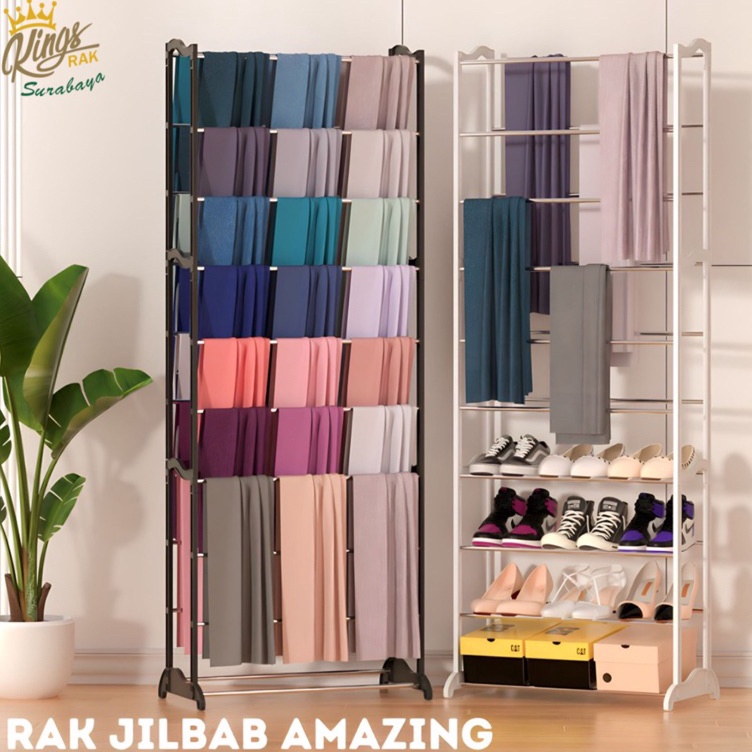 ART L52D Rak Jilbab Gantungan Jilbab 1 Tingkat Rak Amazing Sepatu Rak Hijab Rak Kerudung Selendang P