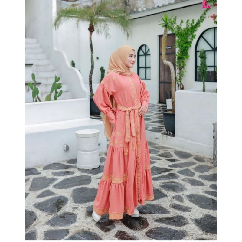 Gamis VNS, Gamis lebaran, Gamis bordir, Gamis mewah,  Gamis VNS katbol, Gamis katbol