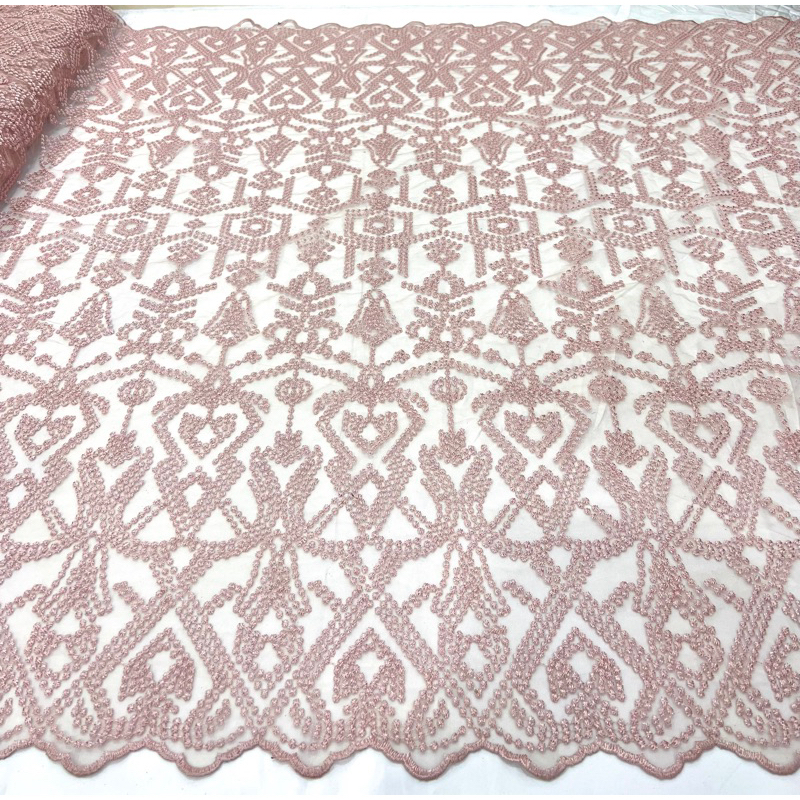 Kain Tille / Tulle Bordir Motif SAPTO / Tile Etnik - Terbaru