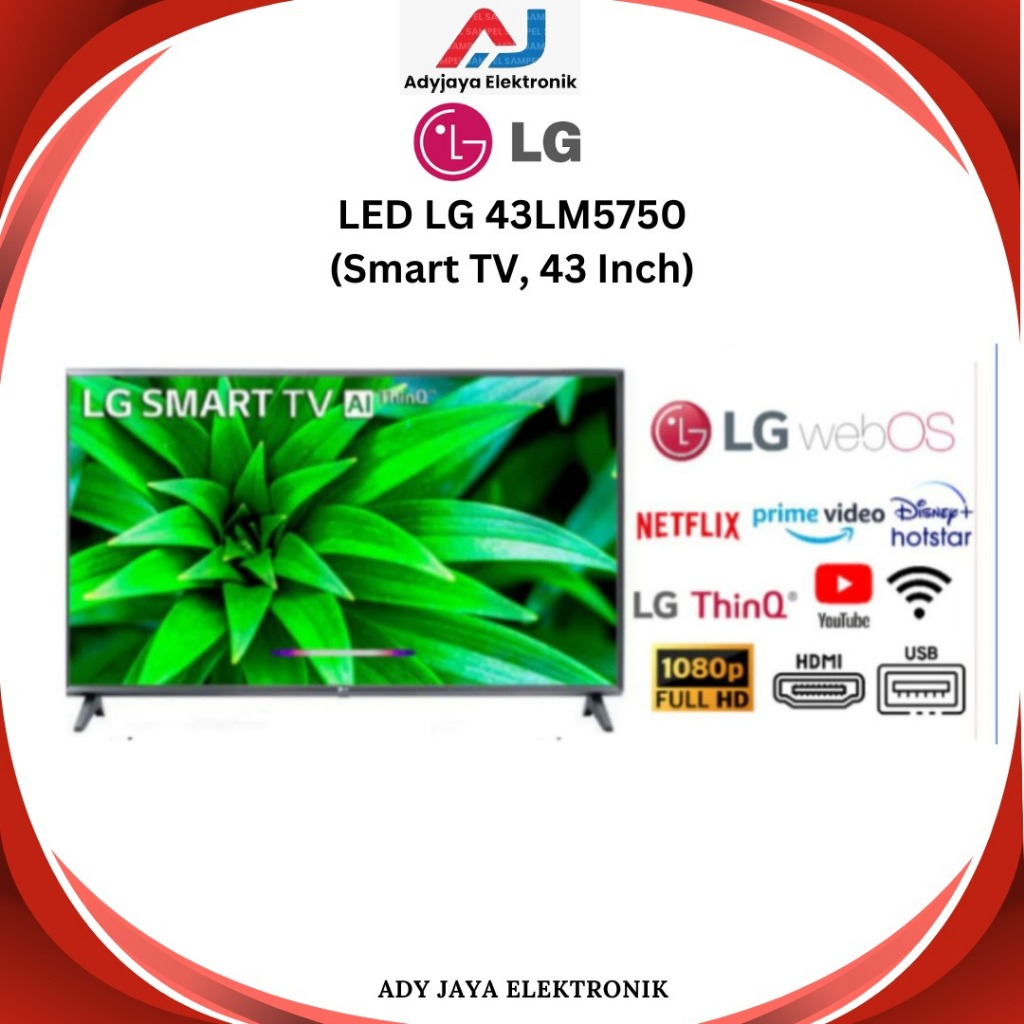 TV LED 43 INCH LG SMART 43LM5750