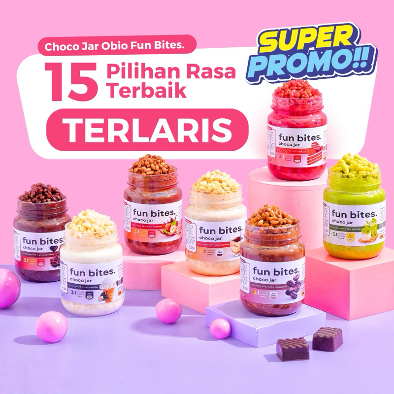 

[PROMO] OBIO FUN BITES - Choco Jar RICE CRISPY - Cemilan Choco Jar Coklat Crispy / Coklat Leleh Dalam Jar