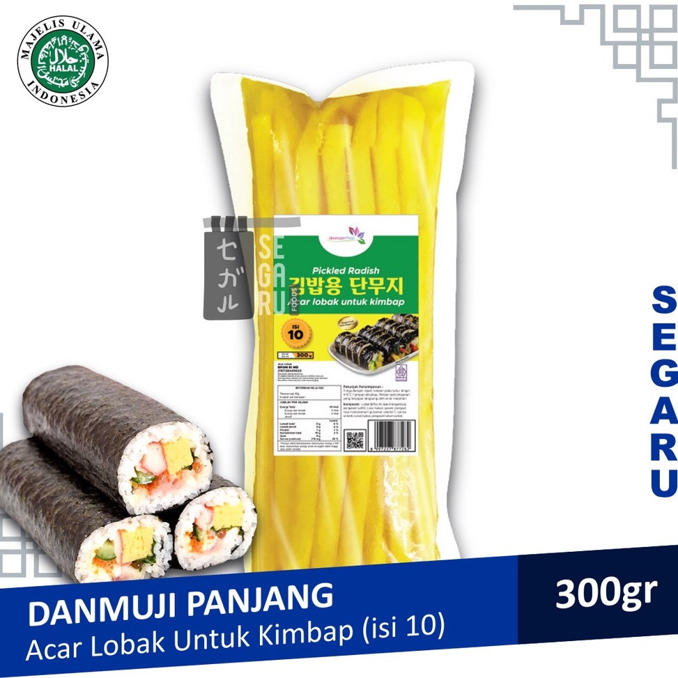 

KODE HZD282 Danmuji Kimbap Acar Lobak Kuning Korea Halal Takuan Isian Gimbap