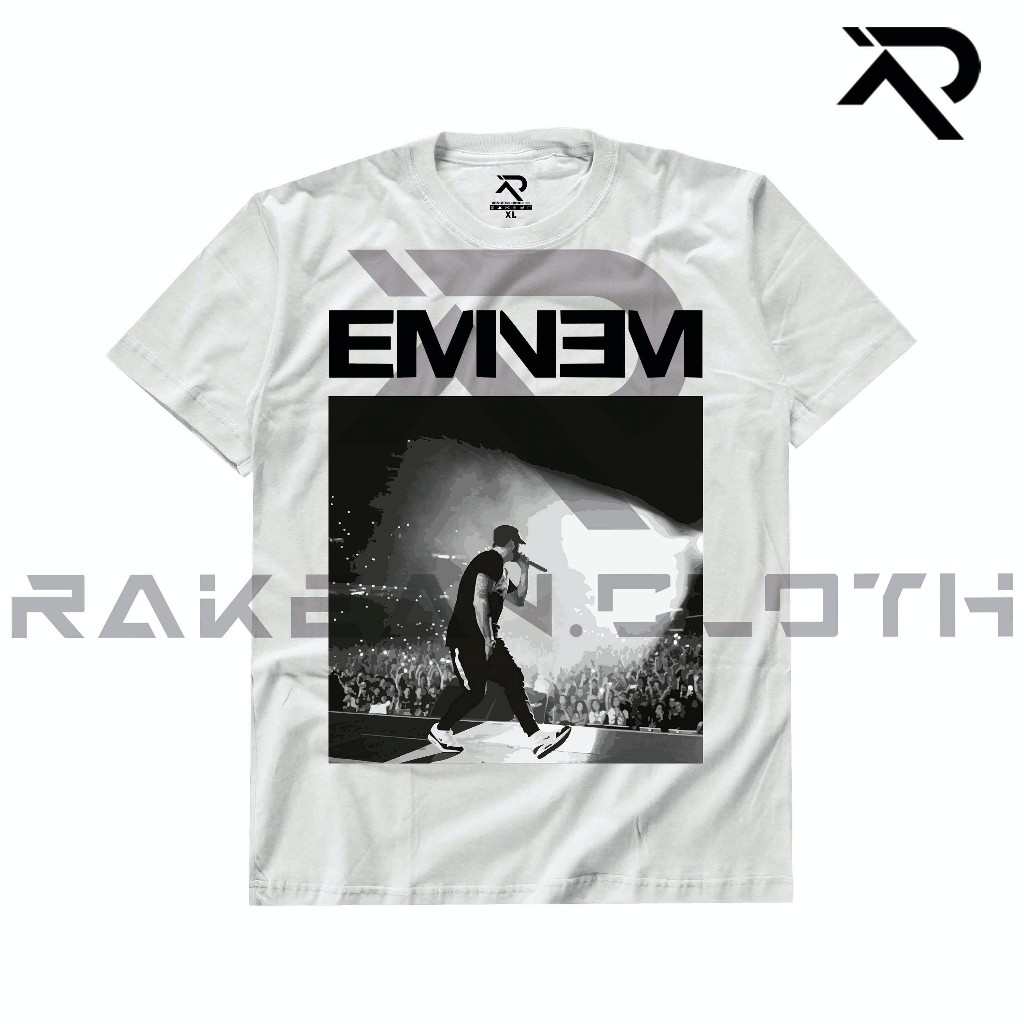 RKN Kaos Music Eminem MUS-14 Unisex Combed 30s PUTIH