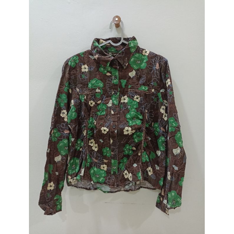 Preloved kemeja atasan blouse wanita bahan katun bludru sifon kaos murah