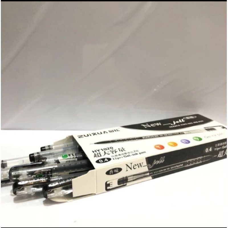 

1 Pack Pulpen Gel Zuixua New Isi 12 Pcs 0.4 mm
