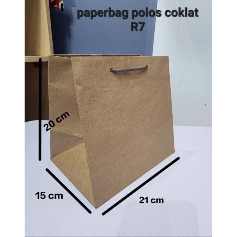 

paper bag polos coklat R7