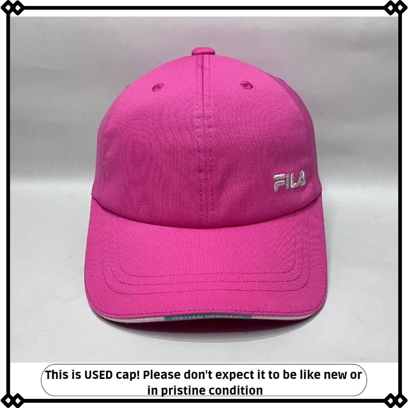topi FILA pink cewek original second branded setelan