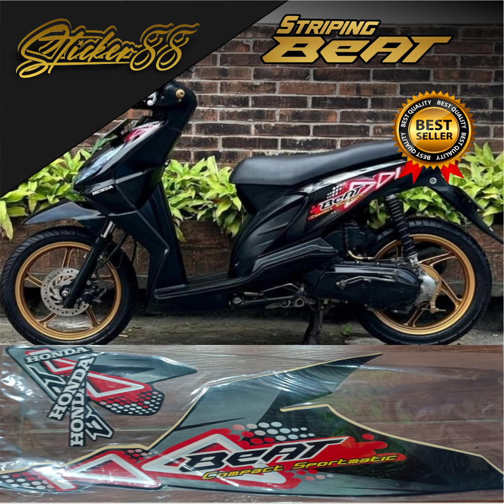 STRIPING STANDAR ORI HONDA BEAT KARBU 2008/2009/2010/2011 /STRIPING ORI BEAT KARBU / STIKER AKSESORI