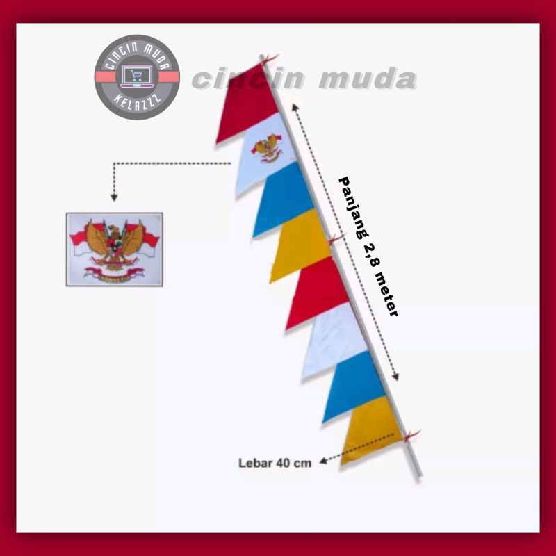 BENDERA UMBUL UMBUL GARUDA/BENDERA UMBUL UMBUL WARNA WARNI/BENDERA UMBUL UMBUL PANJANG/BENDERA UMBUL