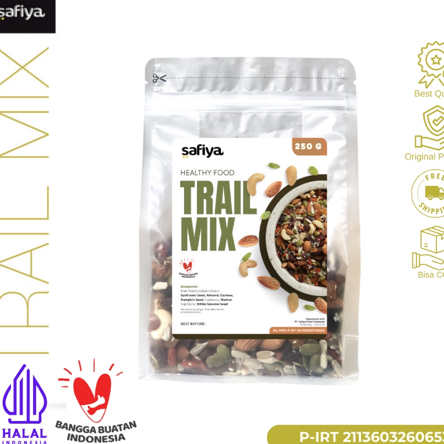 

Ekstra Trail Mix Original 25 Gram Dried Fruit Seed Nut Roasted Snack Safiya