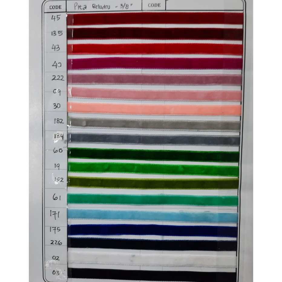 

Pilihan terbaik untuk penampilan yang sempurna Pita Beludru Velvet 1 cm 5 yds