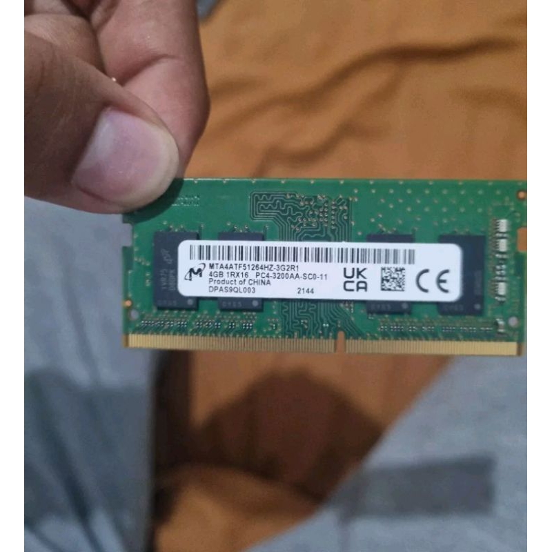 Sodimm ram memory laptop 4gb ddr4 pc4 3200aa 3200mhz micron