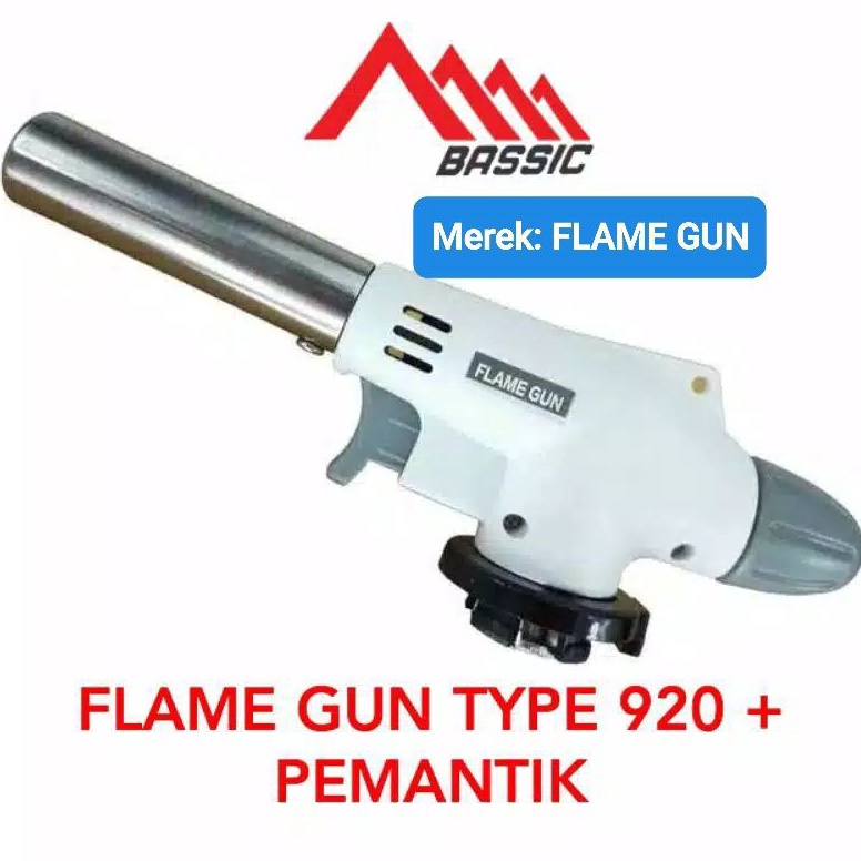 Barang keren BASSIC Flame Gun Gas Torch Blow Torch Kepala Las Pemantik Otomatis 92