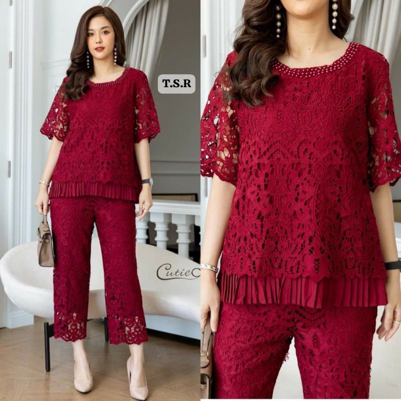 SETELAN CELANA BROKAT