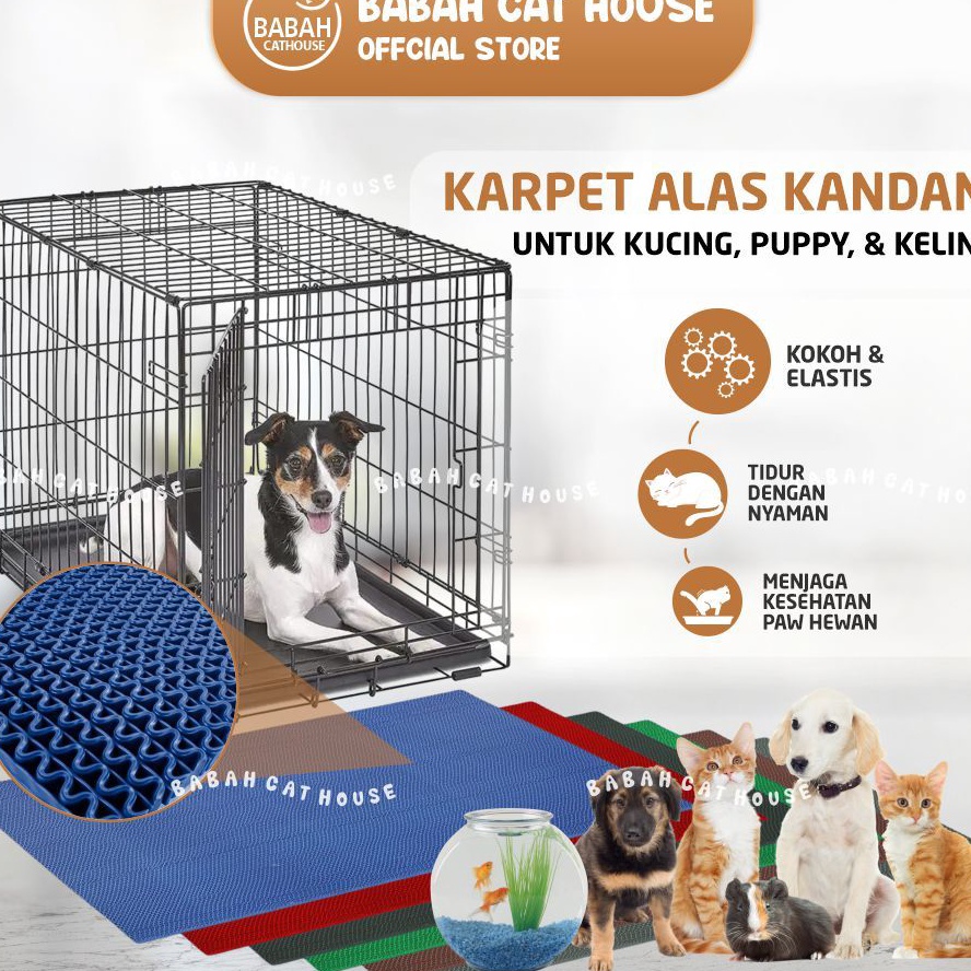 Kode AFH187 KARPET ALAS KANDANG Kucing Kasur Anjing Tatakan Kelinci Underpad Hewan Empuk Karet Pasir