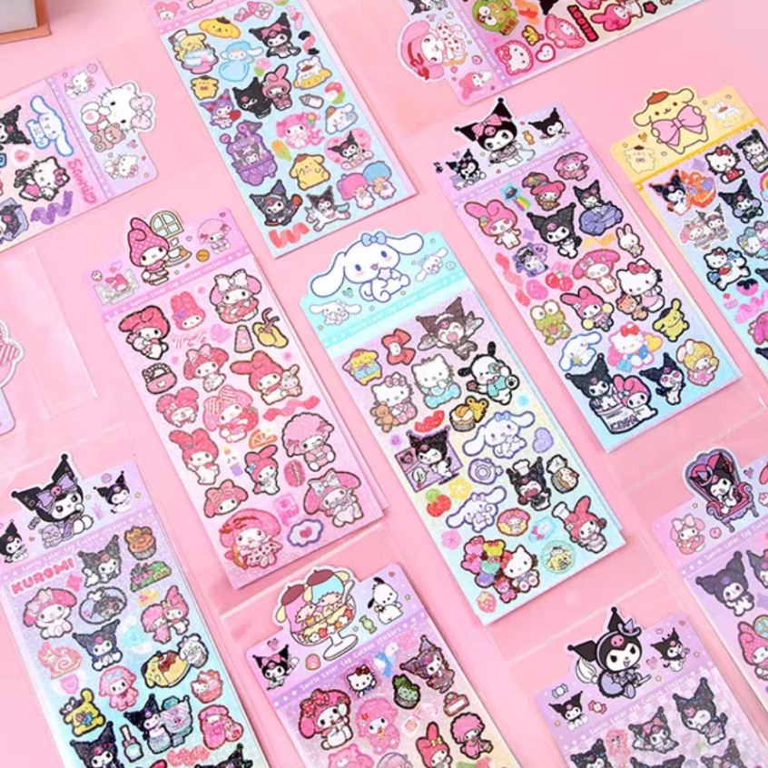 

Stiker Gliter Hologram besar Motif sanrio kuromi melody cinnamorol pompompurin Mixue Karakter Lucu-Lucu - Hologram Stiker Karakter SANRIO - Laser Stiker Karakter SANRIO - Hologram Stiker Karakter SANRIO 10pcs