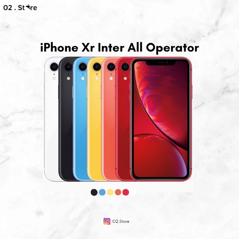iPhone Xr 64GB 128GB 256GB Black White Yellow Red Blue Coral iBox Inter