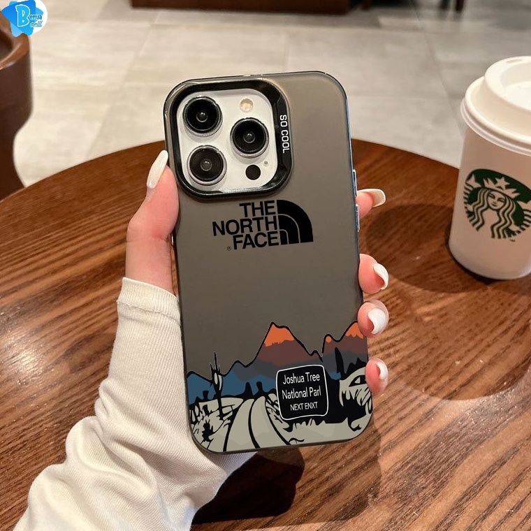 ms SS876 CASE CASING SOFTCASE PELINDUNG HANPHONE PC IMD SILVER PLATE THE NORTH FACE FOR SAMSUNG A3 C