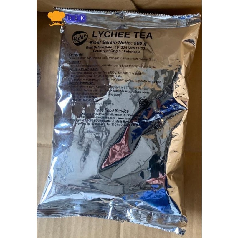 

Kobe Lychee Tea teh leci 500gr bubuk minuman serbuk drink powder