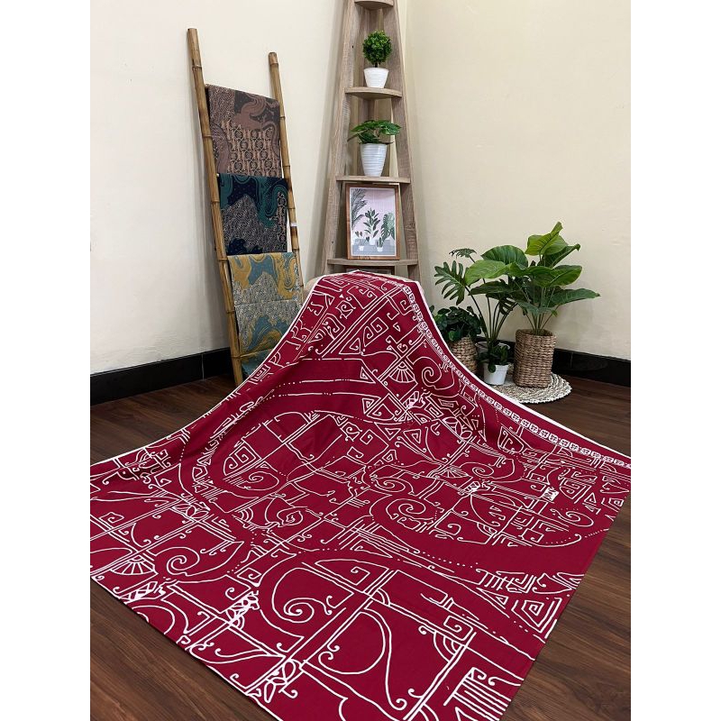 Kain Katun printing abstrak garis Batik Solo
