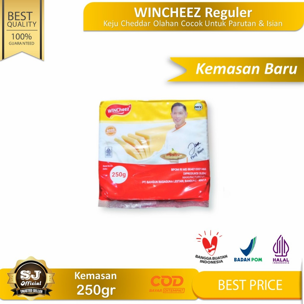 

Keju WINCHEEZ 250gr / Keju Cheddar Parut & Isian HALAL BPOM