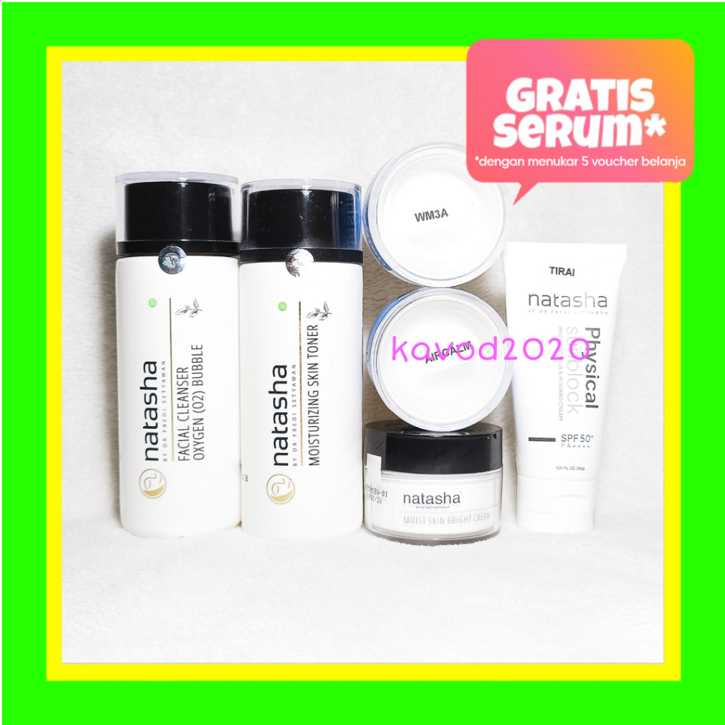 Natasha Skin Care Paket Flek Lengkap by dr Fredi Setyawan Original (o2,toner,MSkinBrt,wm3a,airclam,p