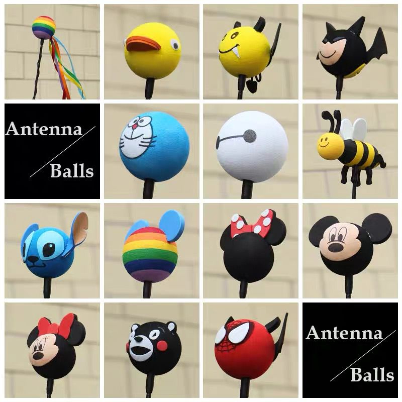 Antena Bola Mobil Tempel Universal / Boneka Antena Mobil / Aksesoris Ekterior Mobil / Antena Outdoor