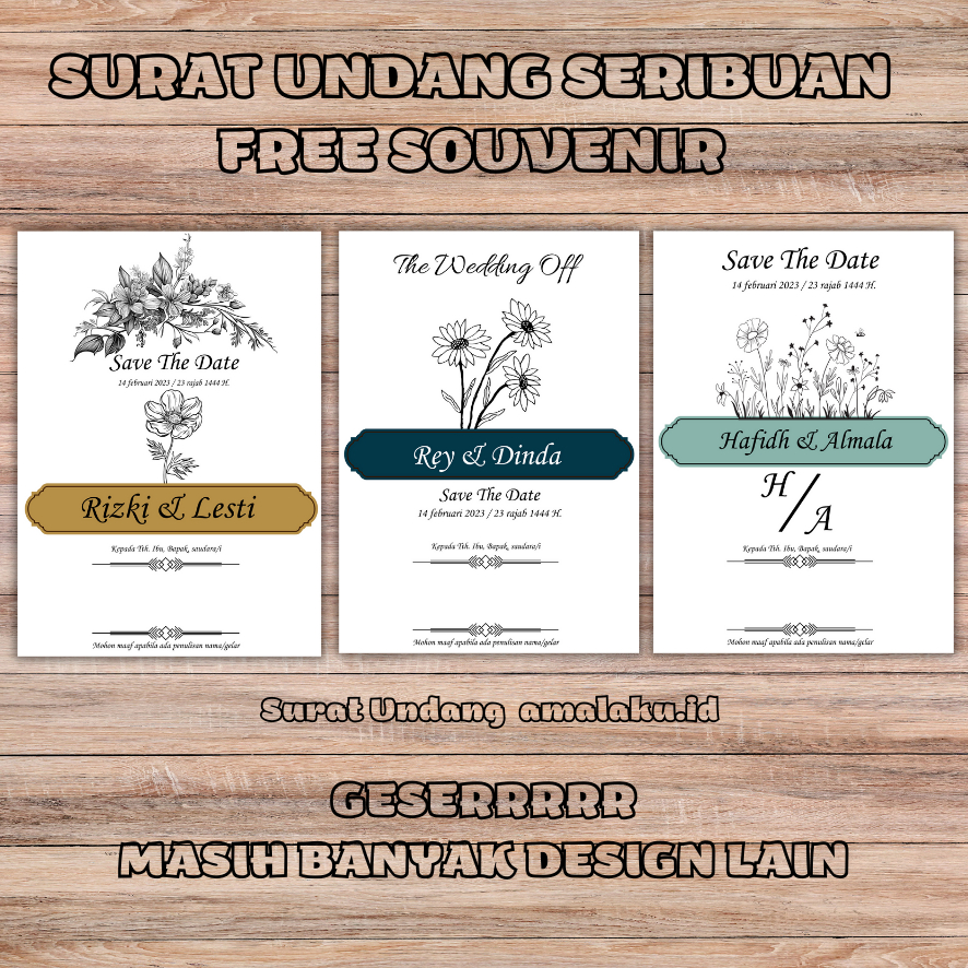 Undangan surat undang custom surat undang free souvenir surat undang elegant surat undang murah sura