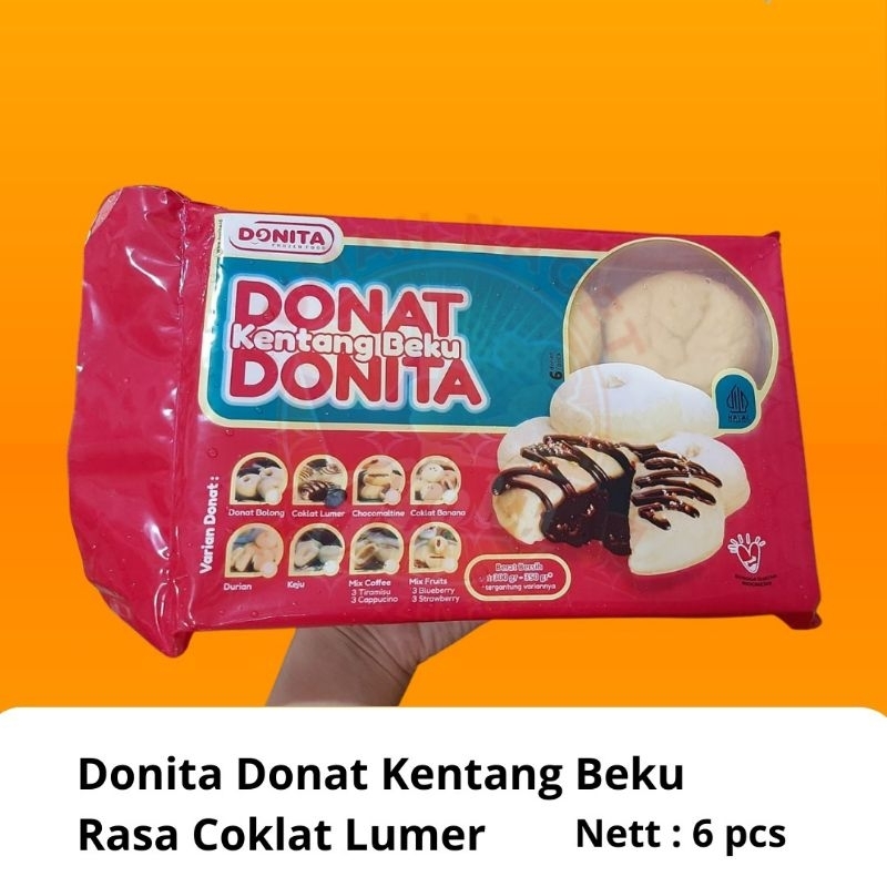 

Donita Donat Kentang Frozen Coklat Lumer (isi 6 pcs)