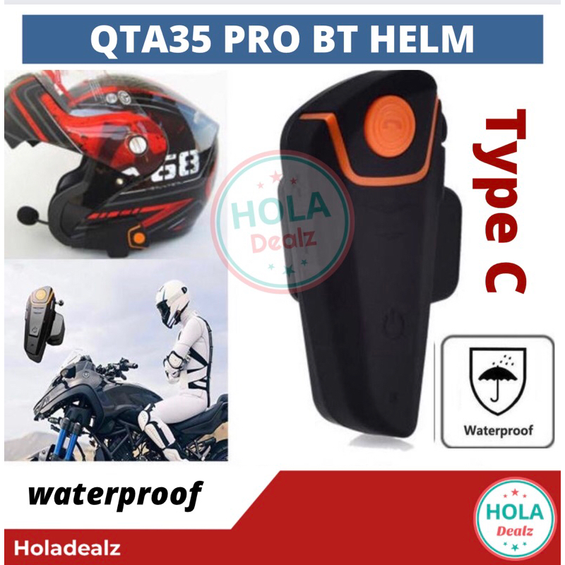 QTA35 PRO TYPE C BLUETOOTH HELM HEADSET QTA35 PRO VS BT12 MAXTO EJEAS GEARELEC ZACRO FREEDCONN ORIGI
