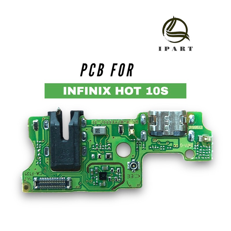 (IPART)konector charger infinix hot 10s mic telpon dan lobang headset infinix hot 10s pcb infinix ho