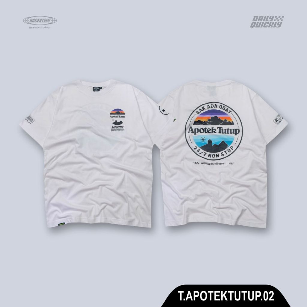 RACERTEES X AGOS KOTAK Apotek Tutup (Putih) #2