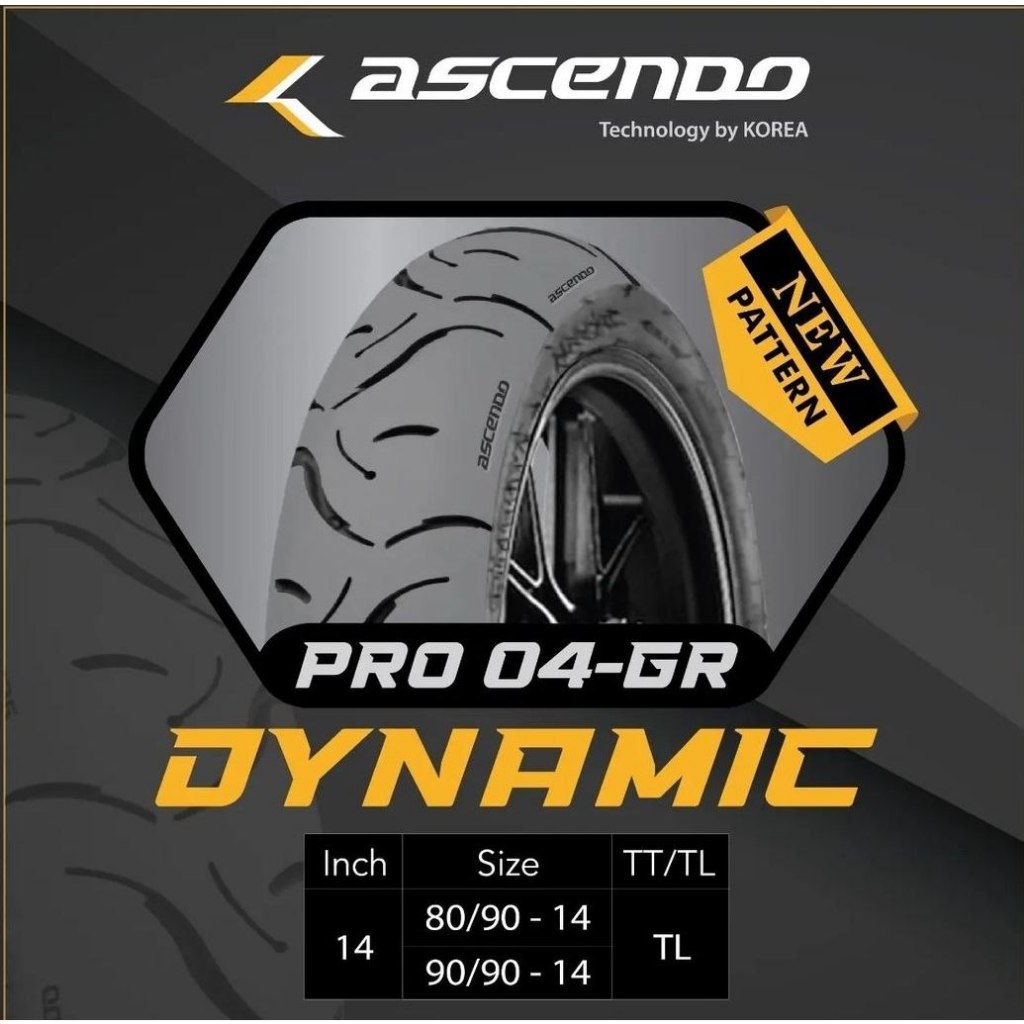 Ascendo Korea Tire Ban Luar DYNAMIC PRO 04 - GR Ring 14 Tubless