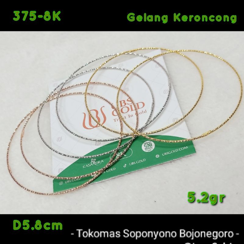 GELANG KERONCONG 3 WARNA KADAR 375-8K