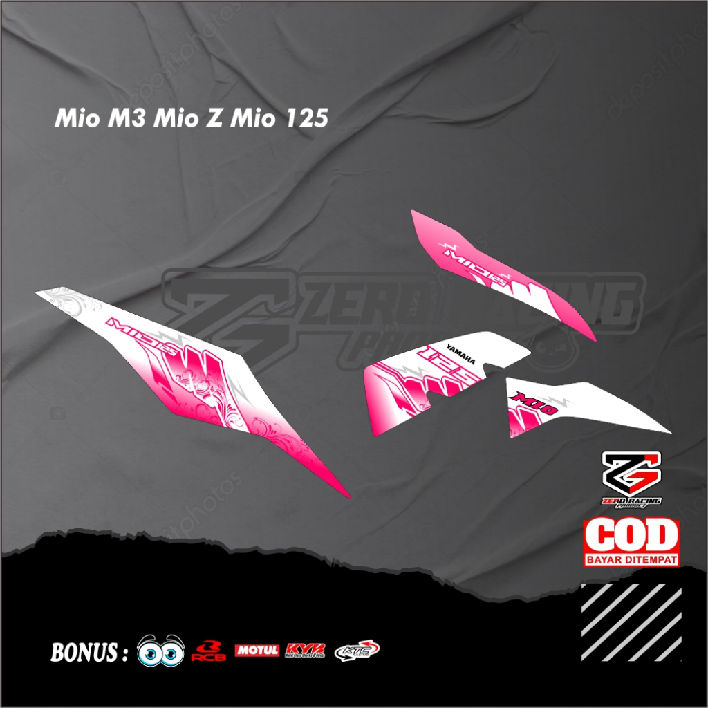 Sticker Striping Mio M3 Mio Z Mio 125 Keren Terbaru - Decal Stiker Setriping Variasi List Motor FREE