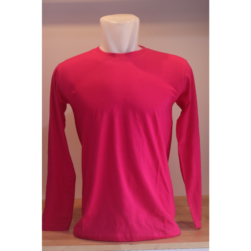 Kaos Polos Fuchsia Premium Lengan Panjang