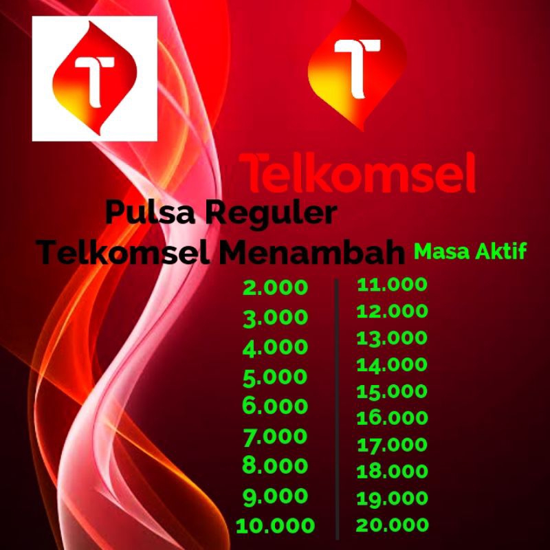 PULSA REGULER TELKOMSEL MURAH 2k 3k 4k 5k 6k 7k 8k 9k 10k 11k 12k 13k 14k 15k 16k 17k 18k 19k 20k