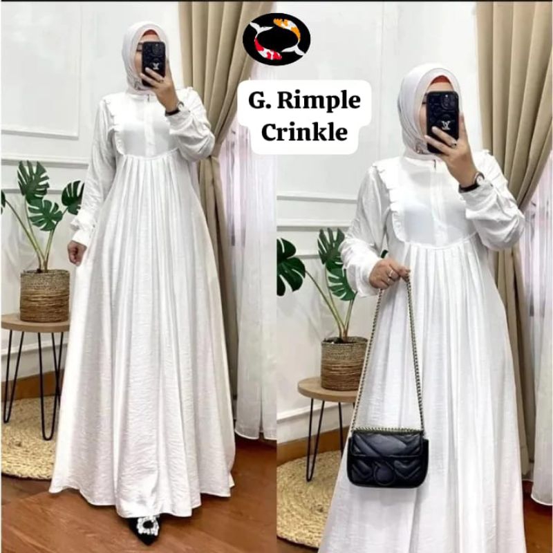 GAMIS WANITA RIMPLE CRINKLE MODEL TERBARU SUPER MEWAH/GAMIS IMPORT PREMIUM