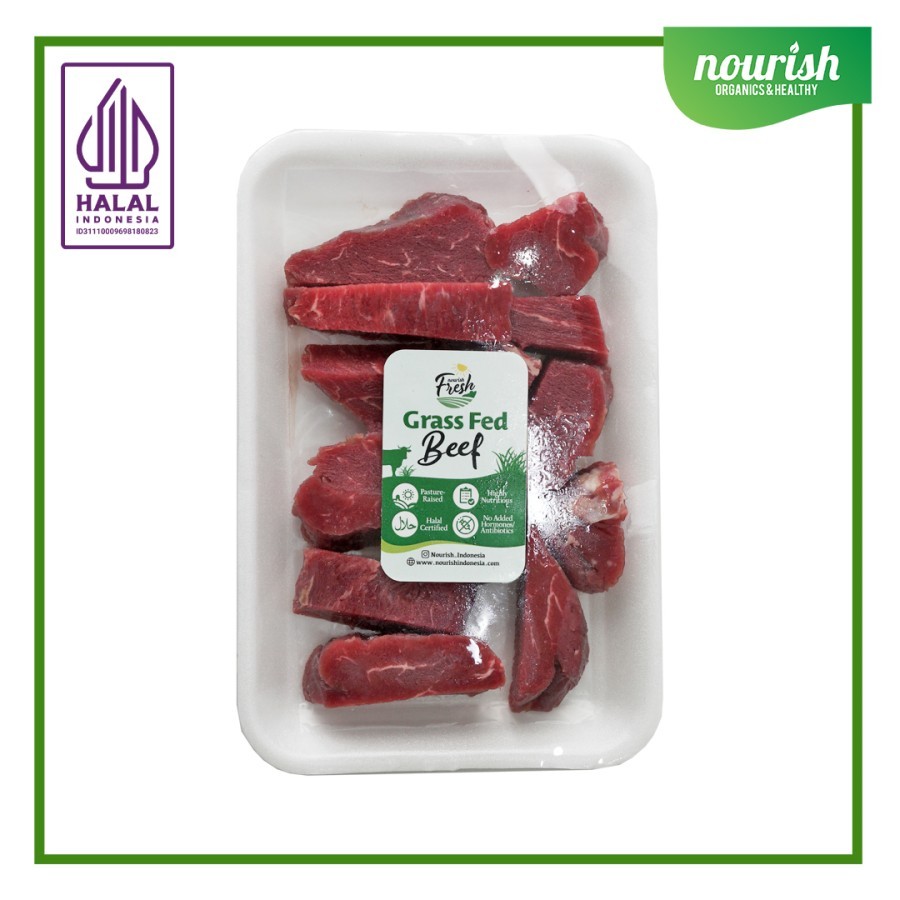 

Grass Fed Tenderloin Strips 250 Gram Untuk Stirfry / Tumis-Jakut