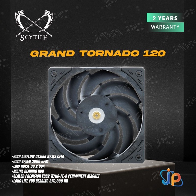 SCYTHE Grand Tornado 120 PWM Cooler - Fan Radiator 12cm