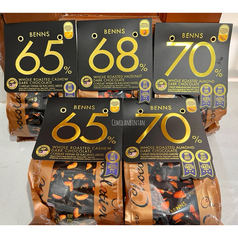 

CemilanBintan ( Benns Dark 65% 68% 70% 138gram pouch)
