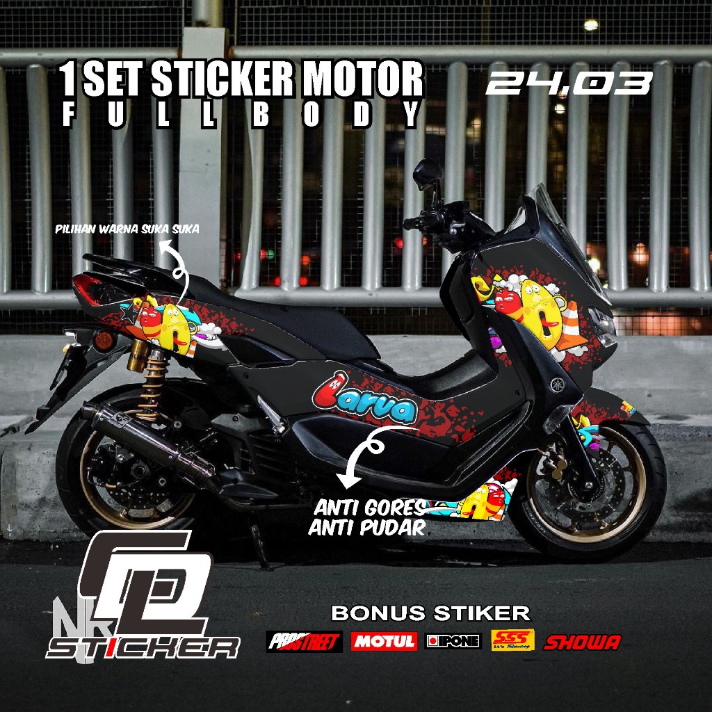 COD DECAL TERBARU NMAX NEW TAHUN 2020_2021_2022_2023 STICKER FULL BLOK NMAX NMAX FULL BODY POLOS DES